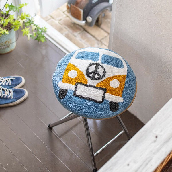 日本 TOMO 海龜 汽車 貓 樹懶 坐墊 | 椅墊 木椅墊 圓椅墊