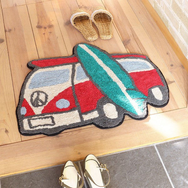 日本 TOMO 夏威夷車牌/福斯汽車造型地墊 | 玄關地墊 浴室地墊 腳踏墊