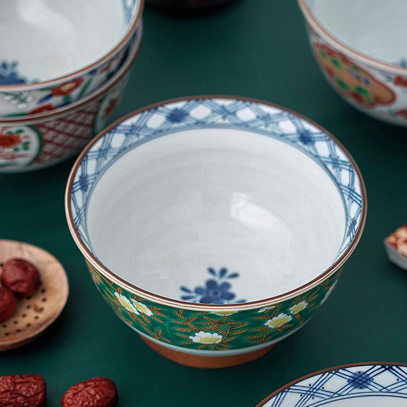 日本製 美濃燒 錦彩碗︱宮廷風 古伊萬里 日式餐具