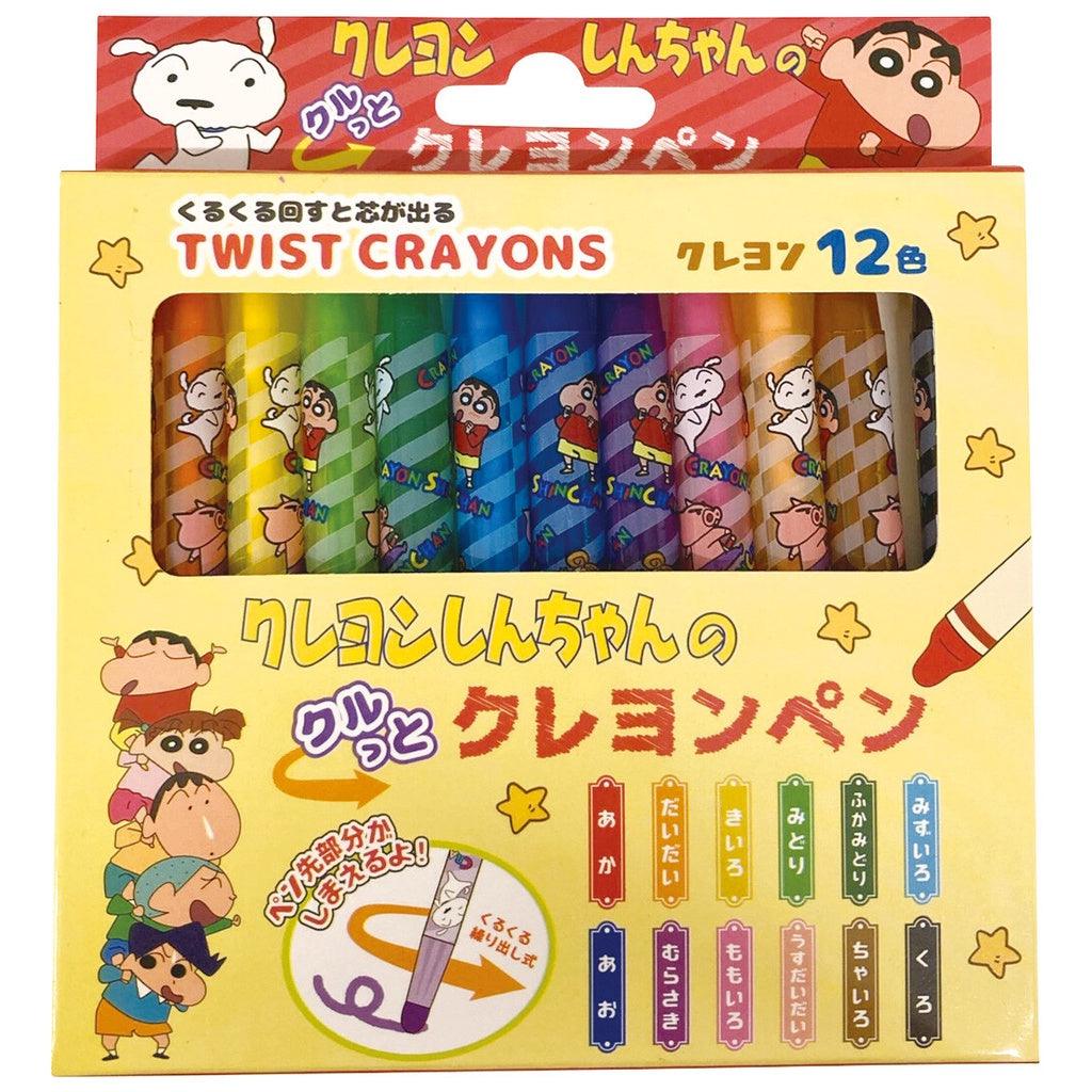 蠟筆小新12色旋轉蠟筆|兒童塗鴉畫具 - 富士通販