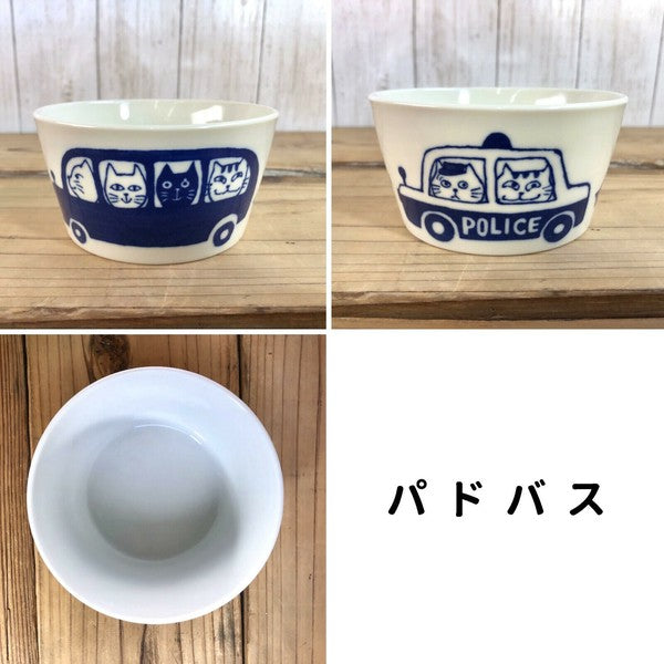 日本製 kanesada 貓咪圖案平口碗 | 兒童碗 沙拉碗 優格碗 冰淇淋碗 小碗
