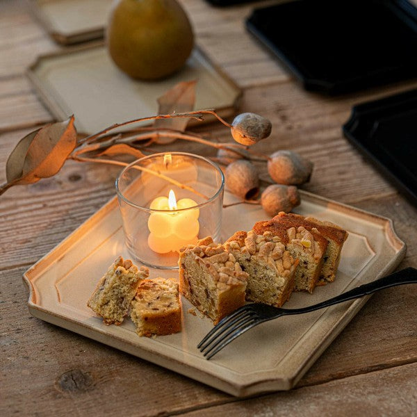 日本製 美濃燒 古董復古方盤 | 相框式餐盤 甜點盤 飾品盤 復古方盤