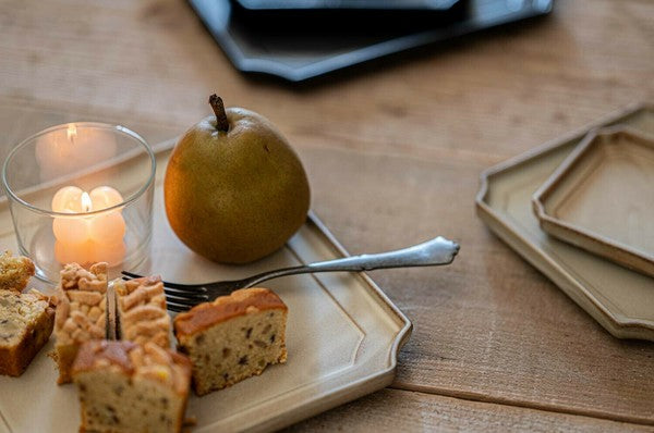 日本製 美濃燒 古董復古方盤 | 相框式餐盤 甜點盤 飾品盤 復古方盤