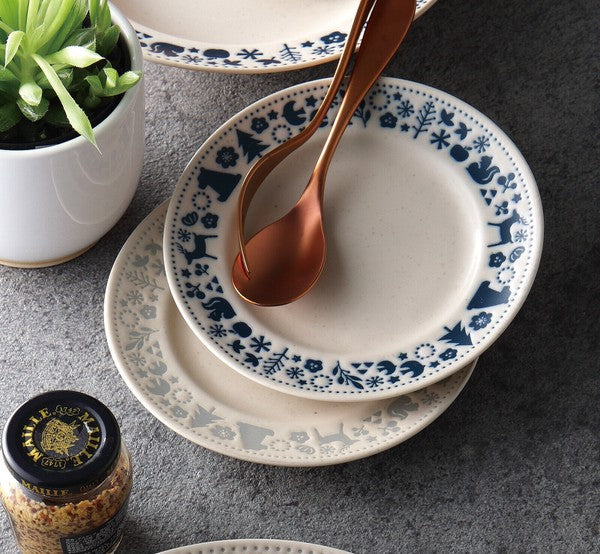 日本製 美濃燒 森林之友碗盤 | 陶瓷碗 麥片碗 沙拉碗 甜點盤 水果盤 北歐風