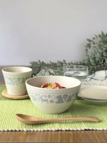 日本製 美濃燒 森林之友碗盤 | 陶瓷碗 麥片碗 沙拉碗 甜點盤 水果盤 北歐風