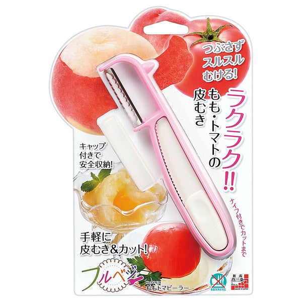 日本製 下村工業 直式薄皮水果刨刀 | 削皮刀 水蜜桃 番茄 薄皮蔬果削皮器 不鏽鋼 軟皮專用 刨刀