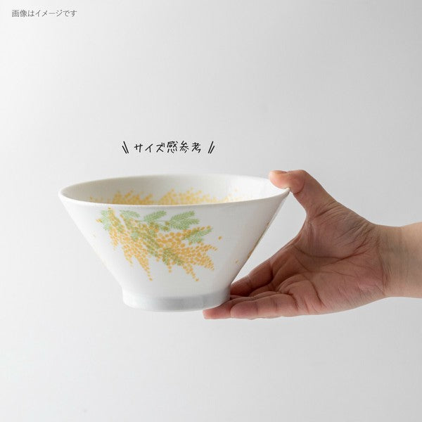 日本製 美濃燒 含羞草白釉碗盤 | 陶瓷碗 飯碗 圓盤 淺盤 多用碗 簡約北歐