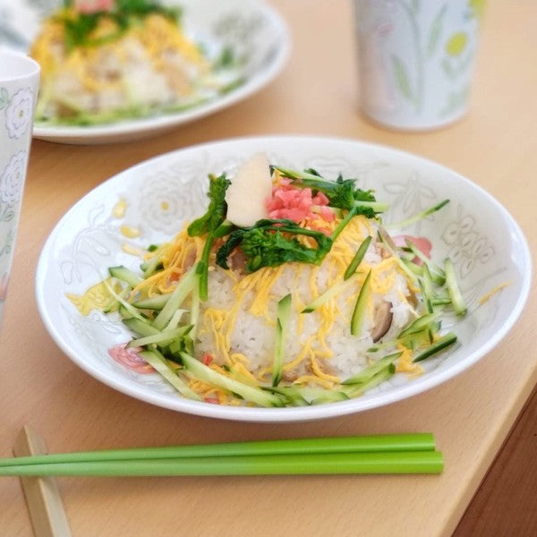 日本製 小倉陶器 花園碗盤禮盒組 | 深盤 義大利麵盤 咖哩盤 水果碗 入厝