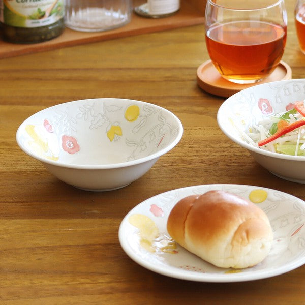 日本製 小倉陶器 花園碗盤禮盒組 | 深盤 義大利麵盤 咖哩盤 水果碗 入厝