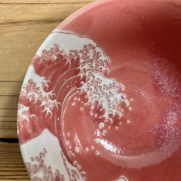 日本製 神奈川沖浪裏 窯變陶瓷碗盤系列 | 拉麵碗 陶瓷碗盤 富士山 窯變