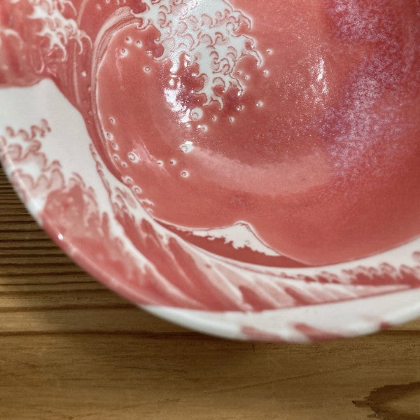 日本製 神奈川沖浪裏 窯變陶瓷碗盤系列 | 拉麵碗 陶瓷碗盤 富士山 窯變