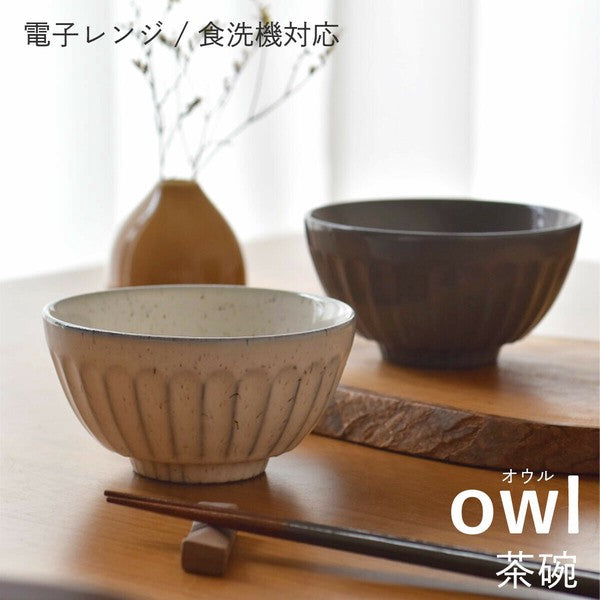 日本製 見谷陶器 粉引刻紋飯碗 兩色 | 小碗 飯碗 陶瓷碗 日本碗 夫妻碗 owl飯碗