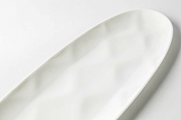 日本製 美濃燒 Miyama 深山 波蘿格紋31公分長盤 | 長盤 烤魚盤 甜點盤