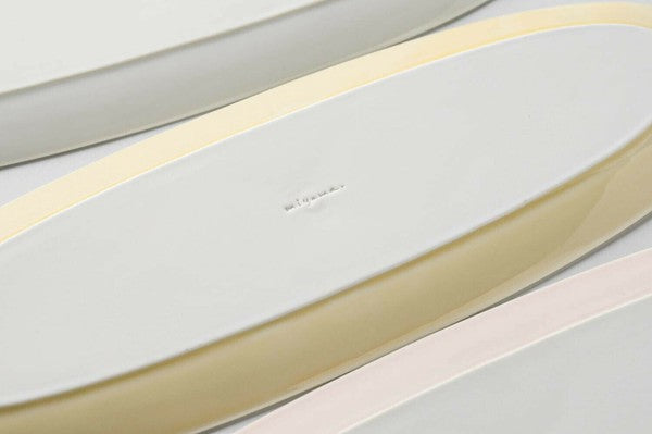 日本製 美濃燒 Miyama 深山 波蘿格紋31公分長盤 | 長盤 烤魚盤 甜點盤