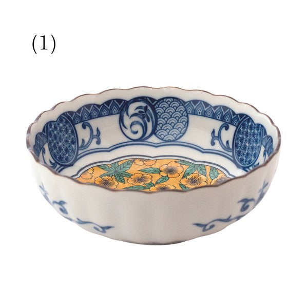 日本製 Marusan Kondo 美濃燒 藍染小花紋4.5吋碗 | 陶瓷碗 湯碗 飯碗