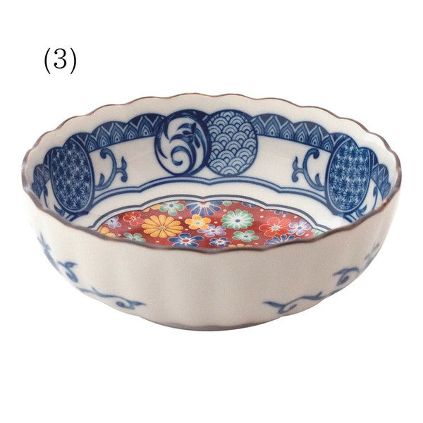 日本製 Marusan Kondo 美濃燒 藍染小花紋4.5吋碗 | 陶瓷碗 湯碗 飯碗