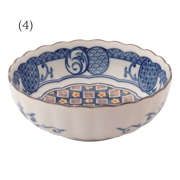 日本製 Marusan Kondo 美濃燒 藍染小花紋4.5吋碗 | 陶瓷碗 湯碗 飯碗