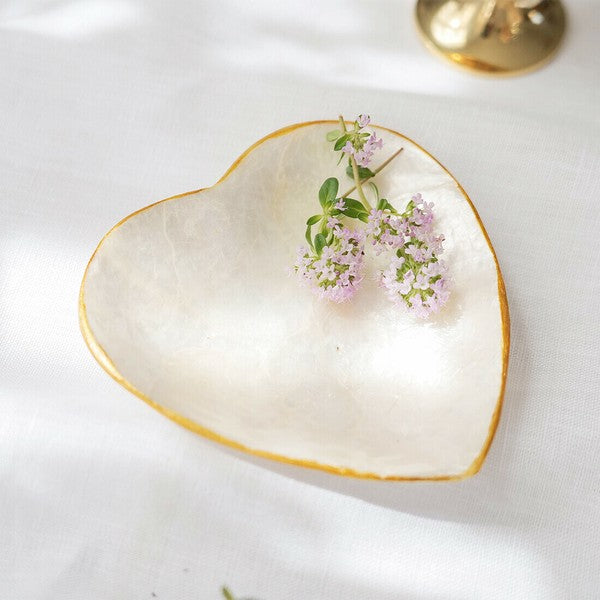 日本進口 金邊透明貝殼光澤托盤 | 飾品盤 戒指盤 展示盤 樹脂塗層耐用