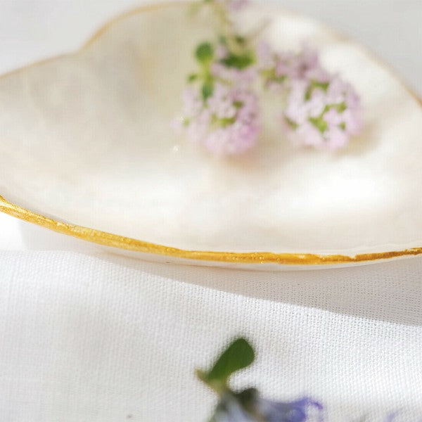 日本進口 金邊透明貝殼光澤托盤 | 飾品盤 戒指盤 展示盤 樹脂塗層耐用