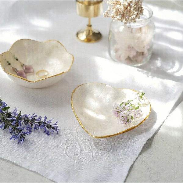 日本進口 金邊透明貝殼光澤托盤 | 飾品盤 戒指盤 展示盤 樹脂塗層耐用