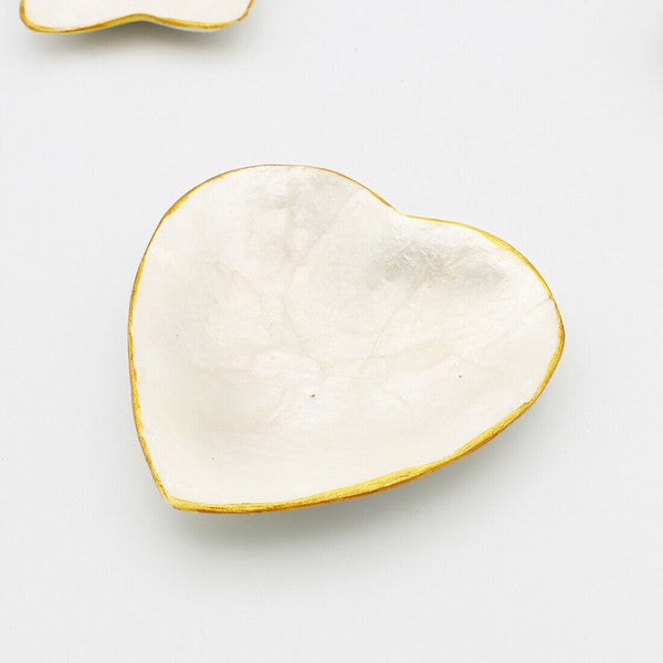 日本進口 金邊透明貝殼光澤托盤 | 飾品盤 戒指盤 展示盤 樹脂塗層耐用