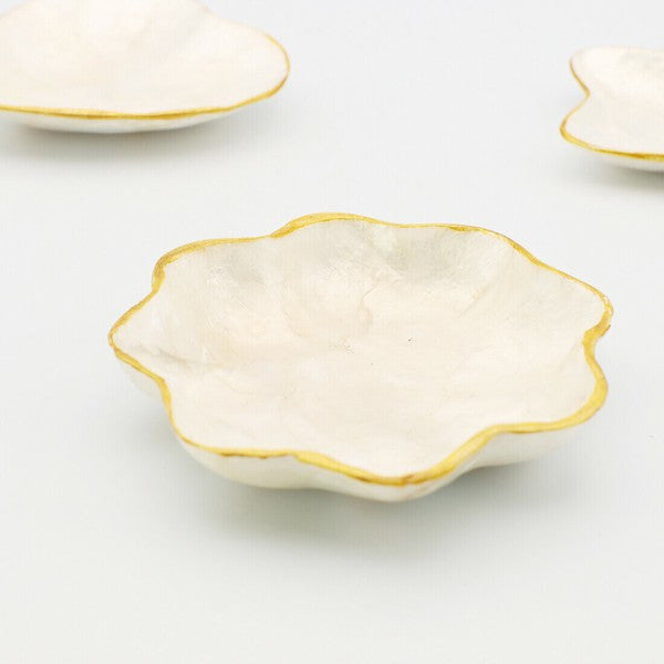 日本進口 金邊透明貝殼光澤托盤 | 飾品盤 戒指盤 展示盤 樹脂塗層耐用