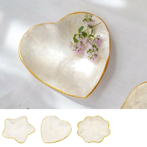 日本進口 金邊透明貝殼光澤托盤 | 飾品盤 戒指盤 展示盤 樹脂塗層耐用