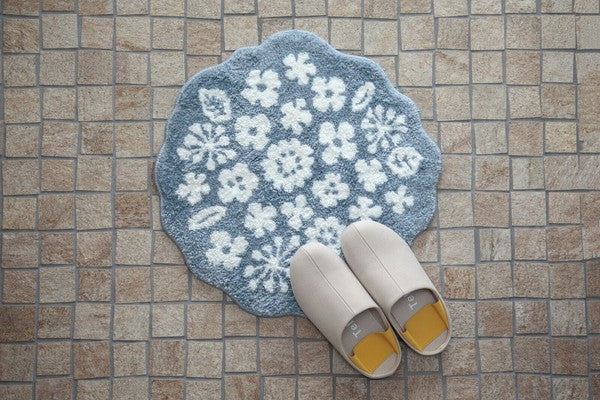 日本 Kukka Lokki 花與鳥北歐風地毯 | 地墊 腳踏墊 玄關腳踏墊 地毯 浴室踏墊