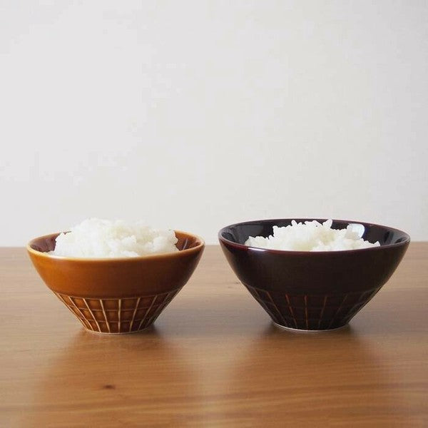 日本製 美濃燒 天目 飴釉 雙色對碗組 附筷架 | 夫妻碗 對碗 筷架 禮盒 新婚