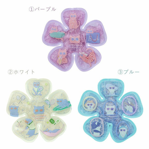 日本 CDF etendue 貓咪涼感花邊凝膠帽枕 | 涼感枕頭 冰涼枕