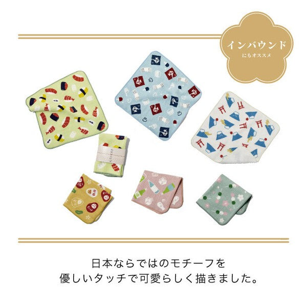 日本製 現代百貨 和柄小町 純棉柔軟方巾 | 25x25cm 和風棉質 小方巾 隨身手帕