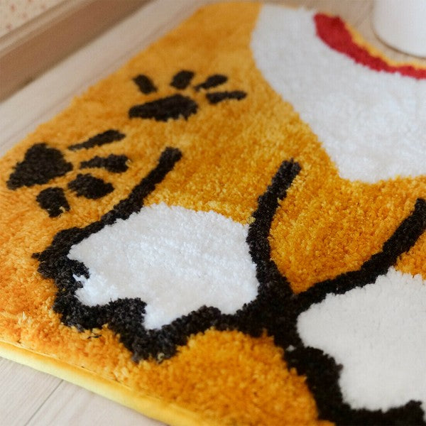 日本 TOMO 柴犬 海龜 馬桶地墊 兩入組 | 浴室地墊 地毯地墊 馬桶腳踏墊