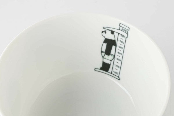 日本製 美濃燒 熊貓測量身高碗 890cc | 大碗 丼飯碗 湯碗 飯碗 陶瓷碗 北歐風