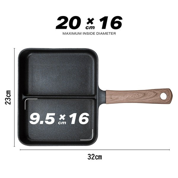 日本 CB Japan COPAN 鋁合金IH爐分隔式平底鍋 | 煎鍋 早午餐鍋 兩格鍋