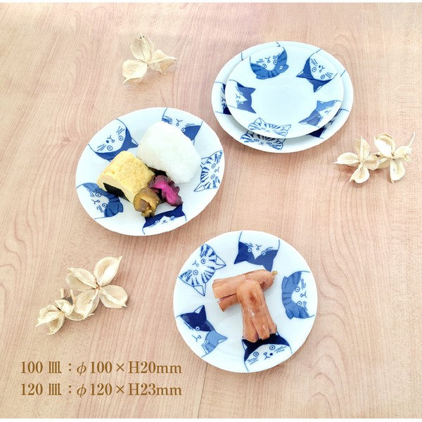 日本製 美濃燒 SHICHITA 貓咪餐盤10/12公分 | 陶瓷盤 餐盤 水果盤 貓咪盤