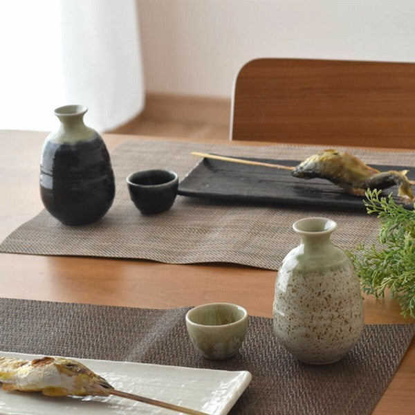 日本製 Yoidoki 灰釉清酒杯壺組 | 清酒杯組 清酒杯 溫酒壺