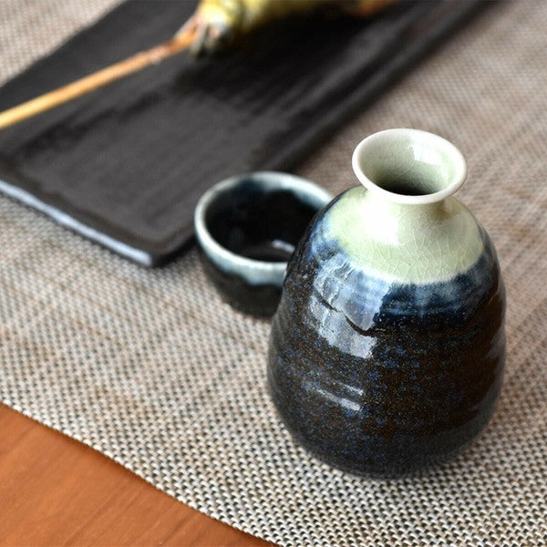 日本製 Yoidoki 灰釉清酒杯壺組 | 清酒杯組 清酒杯 溫酒壺