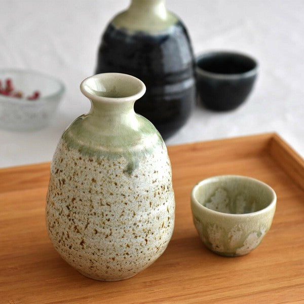 日本製 Yoidoki 灰釉清酒杯壺組 | 清酒杯組 清酒杯 溫酒壺
