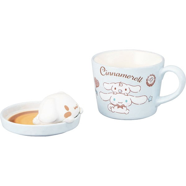 日本 正版三麗鷗 Sanrio 立體拉花造型馬克杯 | 陶瓷杯 把手杯 拉花杯蓋 美樂蒂 酷洛米