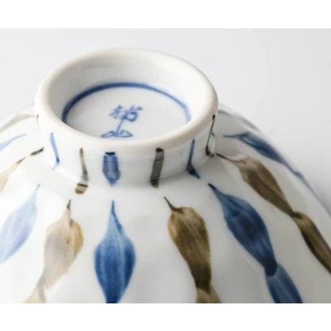 日本製 美濃燒 12cm 十草飯碗|飯碗 湯碗 餐碗 - 富士通販