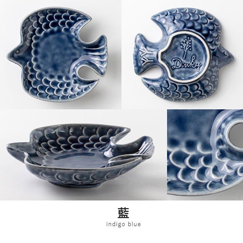 日本製 美濃燒 小鳥造型陶瓷盤 咖啡色 12cm|水果盤 小菜盤 - 富士通販