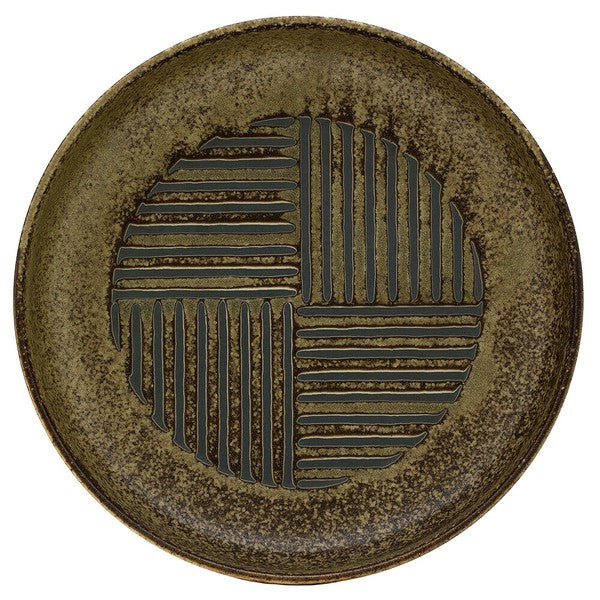 日本製 美濃燒 窯變條紋深盤 兩色可選 | 義大利麵盤 深碗 懷舊質樸