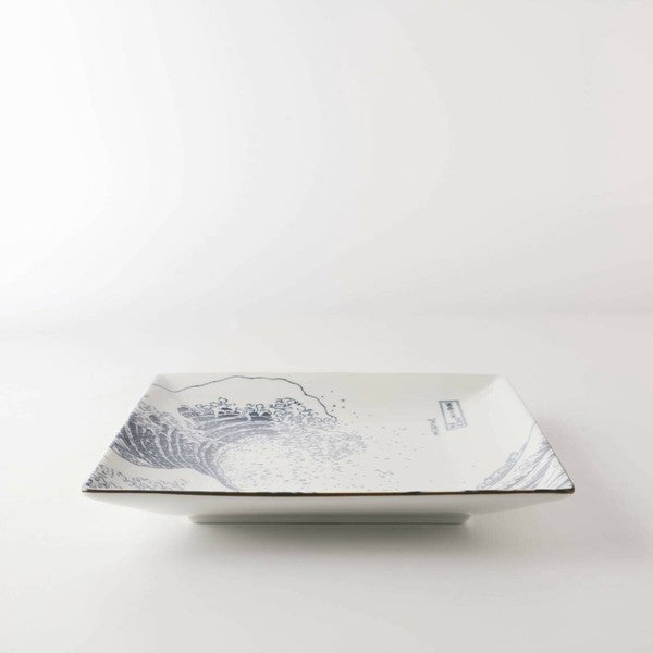 日本製 美濃燒 北齋富士碗盤 | 浮世繪碗盤 飯碗 富嶽三十六景 神奈川