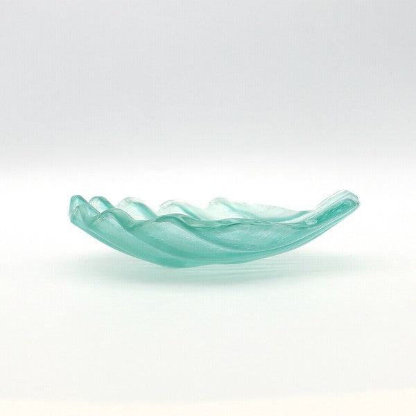 日本進口 玻璃透明貝殼造型盤 | 清涼夏日風 多用途托盤 首飾盤 展示盤