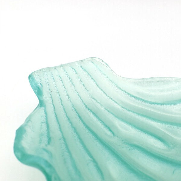 日本進口 玻璃透明貝殼造型盤 | 清涼夏日風 多用途托盤 首飾盤 展示盤