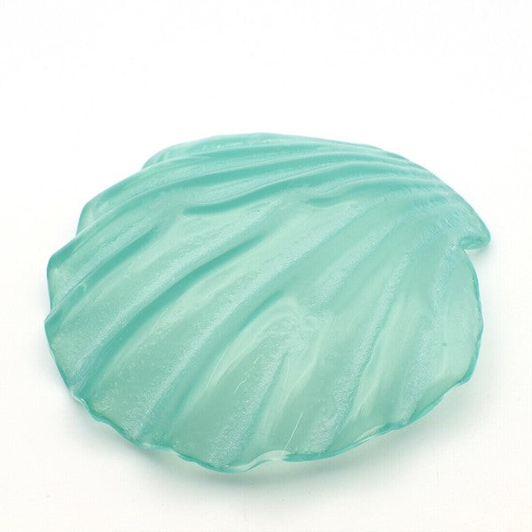 日本進口 玻璃透明貝殼造型盤 | 清涼夏日風 多用途托盤 首飾盤 展示盤