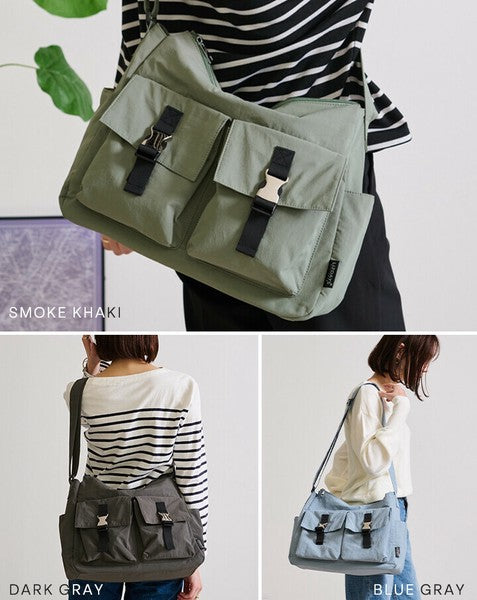 日本 LIZDAYS 輕量尼龍單肩包 可放A4 六色 | 日常約會 通勤包 防水 大容量 女生包包