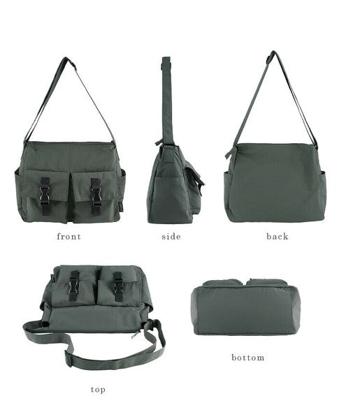 日本 LIZDAYS 輕量尼龍單肩包 可放A4 六色 | 日常約會 通勤包 防水 大容量 女生包包