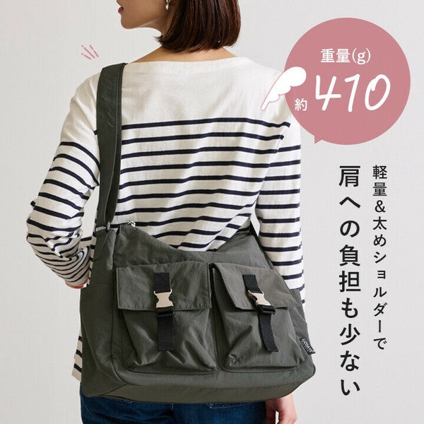 日本 LIZDAYS 輕量尼龍單肩包 可放A4 六色 | 日常約會 通勤包 防水 大容量 女生包包