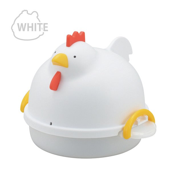 日本製 AKEBONO曙產業 雞造型微波煮蛋器 4顆用 | 半熟蛋 水煮蛋 溏心蛋 懶人煮蛋 微波煮蛋器